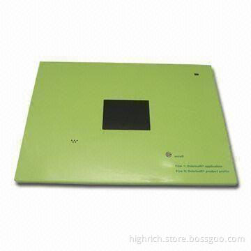 128M to 2GB Video Greeting Card with 3.5-inch TFT LCD, Recharge Functions and USB Download